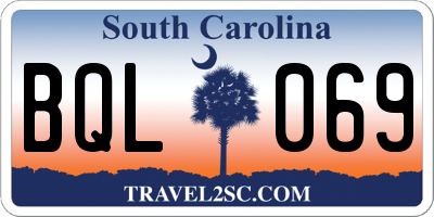 SC license plate BQL069