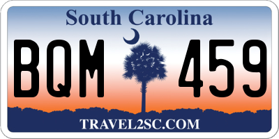 SC license plate BQM459