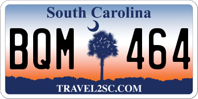 SC license plate BQM464