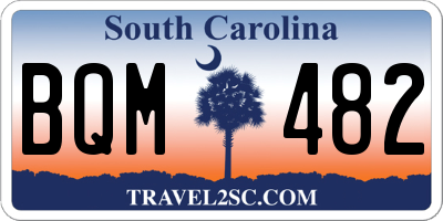 SC license plate BQM482
