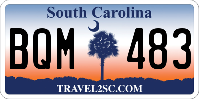 SC license plate BQM483