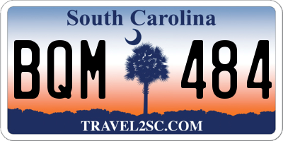 SC license plate BQM484