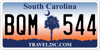 SC license plate BQM544