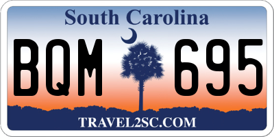 SC license plate BQM695