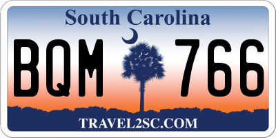 SC license plate BQM766