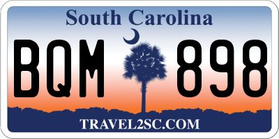 SC license plate BQM898