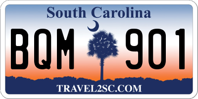 SC license plate BQM901