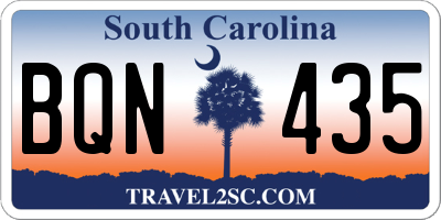 SC license plate BQN435