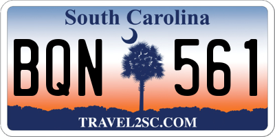 SC license plate BQN561