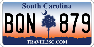 SC license plate BQN879
