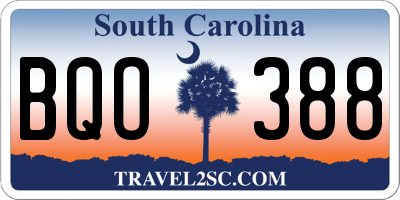 SC license plate BQO388