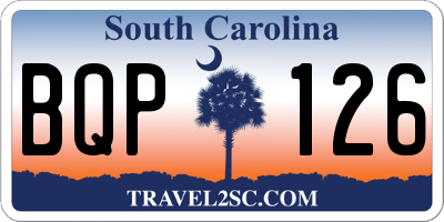 SC license plate BQP126