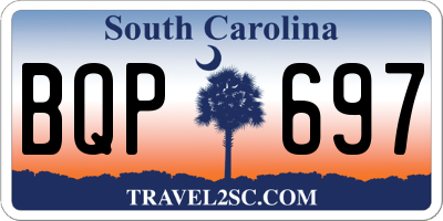 SC license plate BQP697