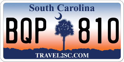 SC license plate BQP810