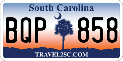 SC license plate BQP858