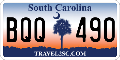 SC license plate BQQ490