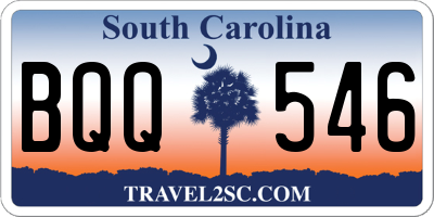 SC license plate BQQ546