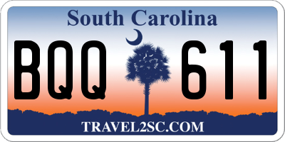 SC license plate BQQ611