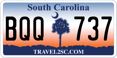 SC license plate BQQ737