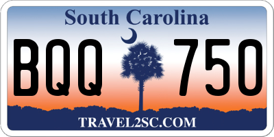 SC license plate BQQ750