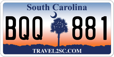 SC license plate BQQ881