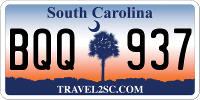 SC license plate BQQ937
