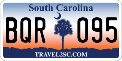 SC license plate BQR095