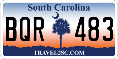 SC license plate BQR483