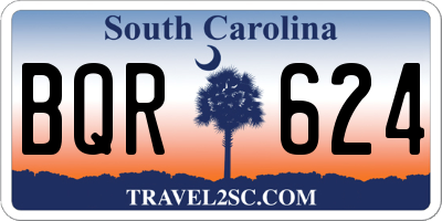 SC license plate BQR624