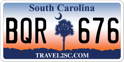 SC license plate BQR676