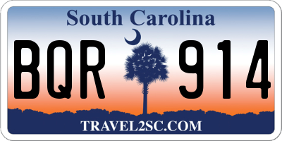 SC license plate BQR914