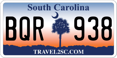 SC license plate BQR938