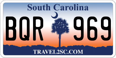 SC license plate BQR969