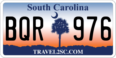 SC license plate BQR976