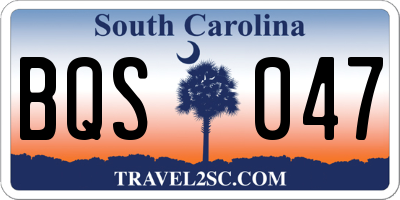 SC license plate BQS047