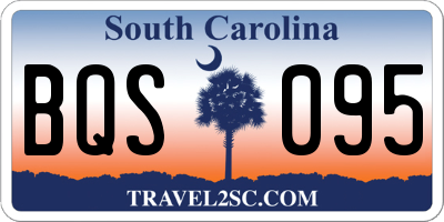 SC license plate BQS095