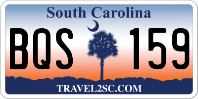 SC license plate BQS159