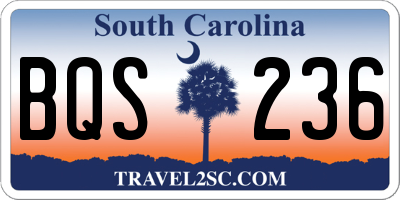 SC license plate BQS236