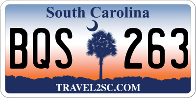 SC license plate BQS263