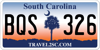 SC license plate BQS326