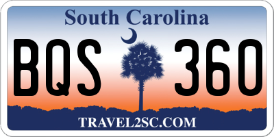 SC license plate BQS360