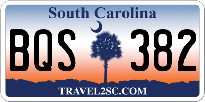SC license plate BQS382