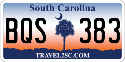 SC license plate BQS383