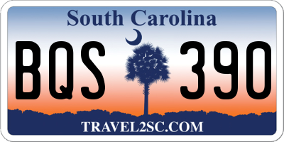 SC license plate BQS390
