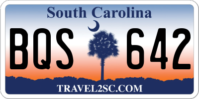 SC license plate BQS642