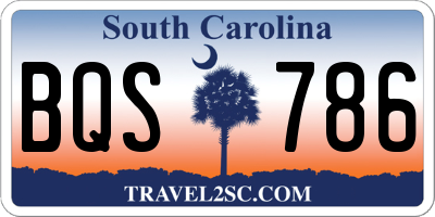 SC license plate BQS786
