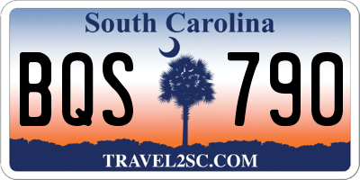 SC license plate BQS790