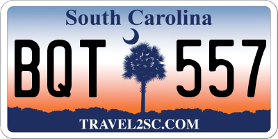 SC license plate BQT557