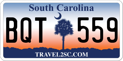 SC license plate BQT559
