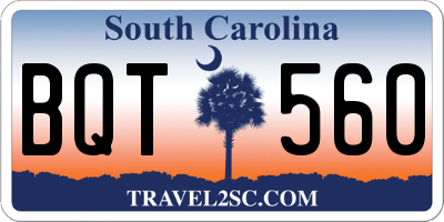 SC license plate BQT560